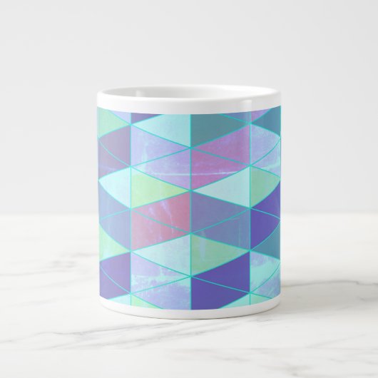 Grande Tasse Cubes en triangles Motif géométrique (Devant)