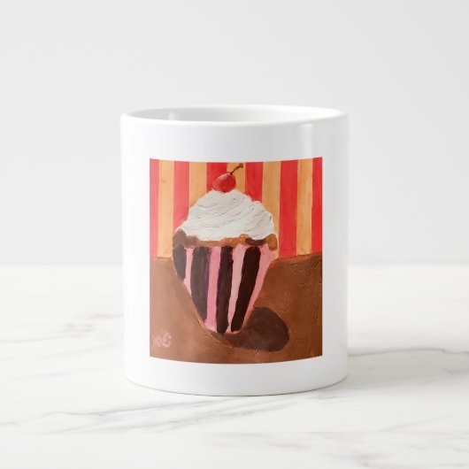 Grande Tasse Cupcake avec glaçage à la vanille (Devant)