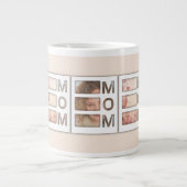 Grande Tasse Custom best Mom 3 Photo Grid Birthday Keepsake (Devant)