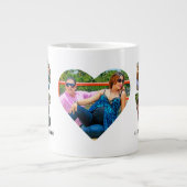 Grande Tasse Custom modern love 4 photo collage pour couples (Devant)
