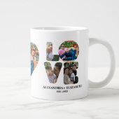 Grande Tasse Custom modern love 4 photo collage pour couples (Droite)