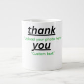 Grande Tasse Custom Text & Upload Your Photo Personalized (Devant)