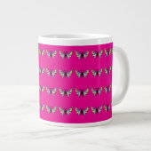 Grande Tasse Custom Vibrant Modern Folk Butterfly Art (Devant droit)