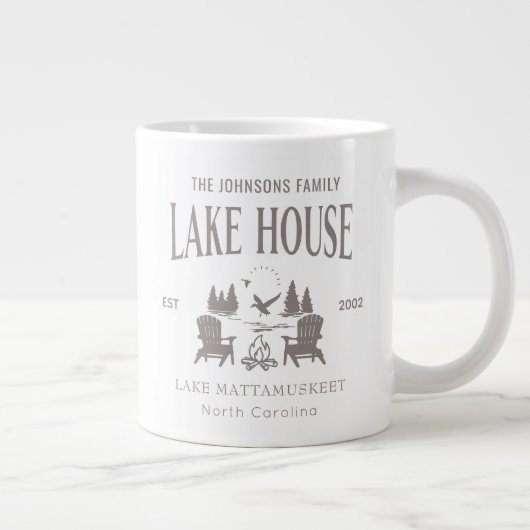 Grande Tasse Customizable Lake House House Warming Gift (Droite)
