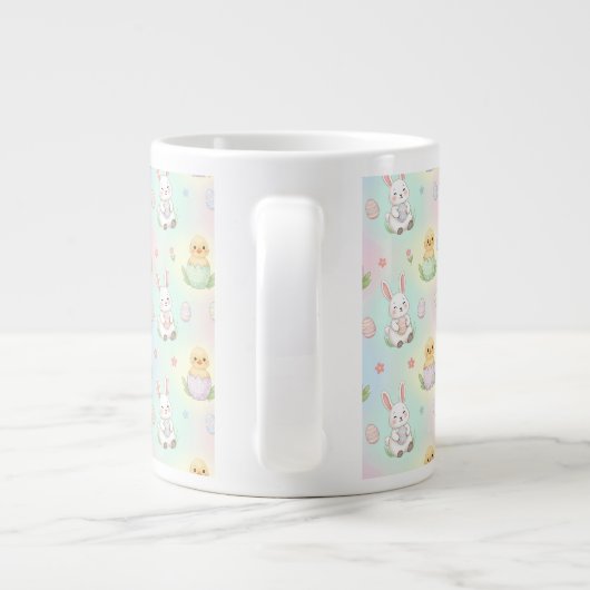 Grande Tasse Cute Bunny Chick & Lamb Easter Pattern (Dos)