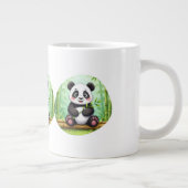 Grande Tasse Cute Cartoon Panda on Bamboo Patch (Droite)