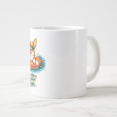 Grande Tasse Cute Corgi "Vacation Mode" Summer Design (Devant droit)