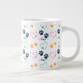 Grande Tasse Cute Dog Lover Paw Prints (Droite)