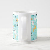 Grande Tasse Cute Easter Bunny Pattern Kawaii Rabbits Eggs  (Dos)