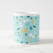 Grande Tasse Cute Easter Bunny Pattern Kawaii Rabbits Eggs  (Devant)