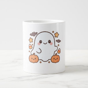 Grande Tasse Cute Halloween Ghost Clipart, Fun et mignon Éffray
