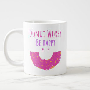 Grande Tasse Cute Kawaii Donut Attention Soyez Heureux Donut