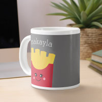 Cute Kawaii Fries françaises avec nom personnalisé
