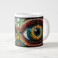 Cute Mosaic Vitre Tissu Design oeil