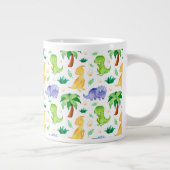 Grande Tasse Cute Neon Aquarelle Dinosaur Motif (Droite)