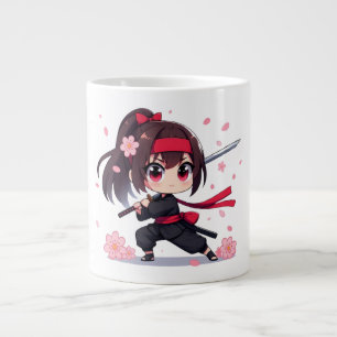 Grande Tasse Cute ninja guerrière fille en fleur