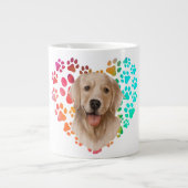Grande Tasse Cute paw Coeur doré Chien Chien Chien Chien Chien (Devant)