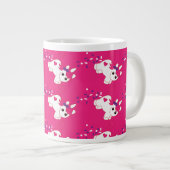 Grande Tasse Cute Pooping rose licorne (Devant droit)