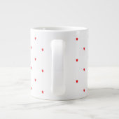 Grande Tasse Cute Red Doodle Hearts White Classy Élégant tendan (Dos)
