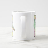 Grande Tasse Cute Stylé Pastel Songbird encadré (Dos)