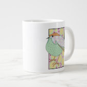 Grande Tasse Cute Stylé Pastel Songbird encadré (Devant droit)