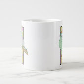 Grande Tasse Cute Stylé Pastel Songbird encadré (Devant)