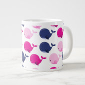 Grande Tasse Cute Whales, Pattern of Whales, Sea Animals (Devant droit)