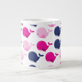 Grande Tasse Cute Whales, Pattern of Whales, Sea Animals (Devant)