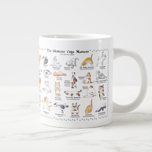 Grande Tasse Cute yogi chats bonbot de café (Droite)