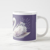 Grande Tasse Cygne aquarelle avec fleurs de lavande (Droite)