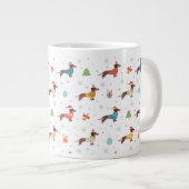 Grande Tasse Dachshunds dans le Motif des pulls de Noël (Devant droit)
