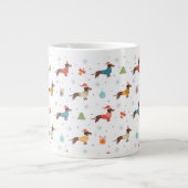 Grande Tasse Dachshunds dans le Motif des pulls de Noël (Devant)