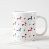 Grande Tasse Dachshunds dans le Motif des pulls de Noël (Droite)