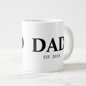 Grande Tasse Dad Established Minimal Simple Text Est Year (Devant droit)