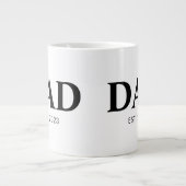 Grande Tasse Dad Established Minimal Simple Text Est Year (Devant)