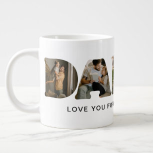 Grande Tasse DADDY Lettre Photo Collage Fête des Pères