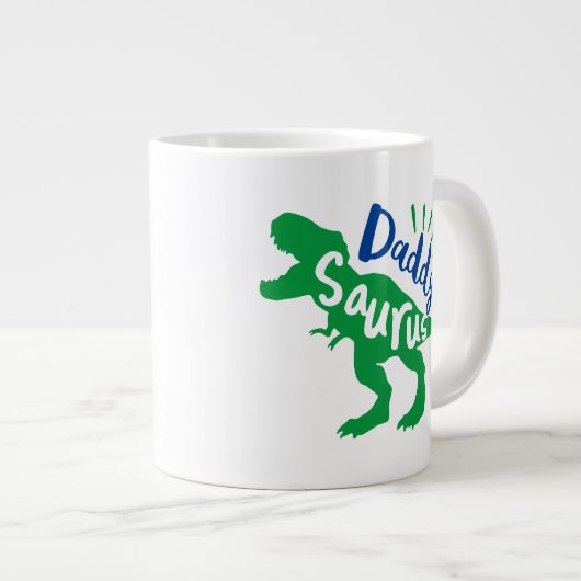 Grande Tasse Daddy Saurus T-Rex Silhouette (Devant droit)