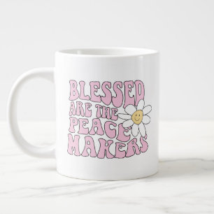 Grande Tasse Daisy et les artisans de la paix Slogan