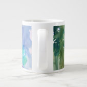 Grande Tasse Dame en Robe Bleue - Peinture aquarelle (Dos)