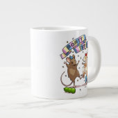 Grande Tasse Dancing Mice Fête Horaire Bannière Confetti & Ball (Devant droit)