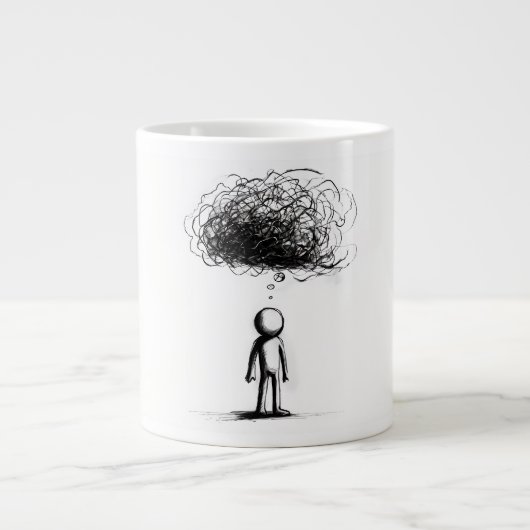 Grande Tasse Dans le nuage de pensée (Devant)
