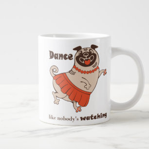 Grande Tasse Danse comme personne ne regarde Carlin Girl