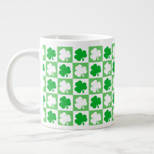 Grande Tasse Danse Shamrocks verts et blancs St Pats irlandais