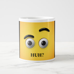 Grande Tasse Danses amusantes Huh Face confuse Jaune et Noir