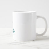 Grande Tasse Dark Teal Trend Modern Minimalist Handwriting Name (Droite)