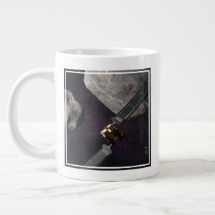 Grande Tasse Dart Spacecraft Et Le Liciacube Avant Impact