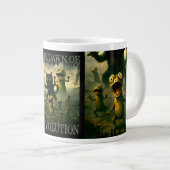 Grande Tasse Dawn of revolution funny rebel cat lizard frogs (Devant droit)