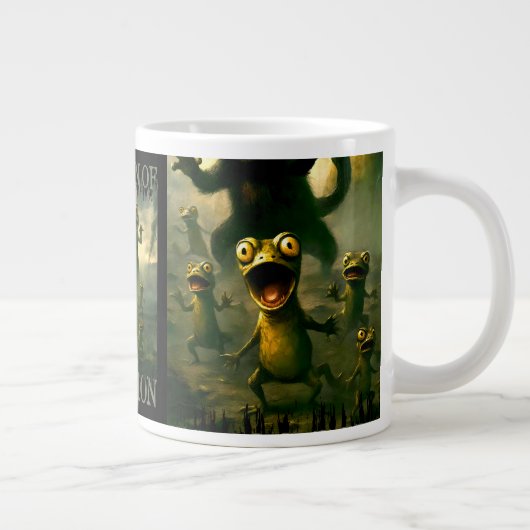 Grande Tasse Dawn of revolution funny rebel cat lizard frogs (Droite)