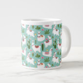 Grande Tasse De Belles Llamas Sur Le Motif Turquoise (Devant droit)