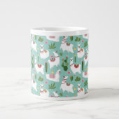 Grande Tasse De Belles Llamas Sur Le Motif Turquoise (Devant)